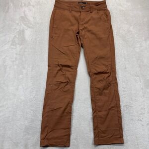Prana Pants Women's 2 Halle Hiking Brown Stretch Straight Leg Utility Camping